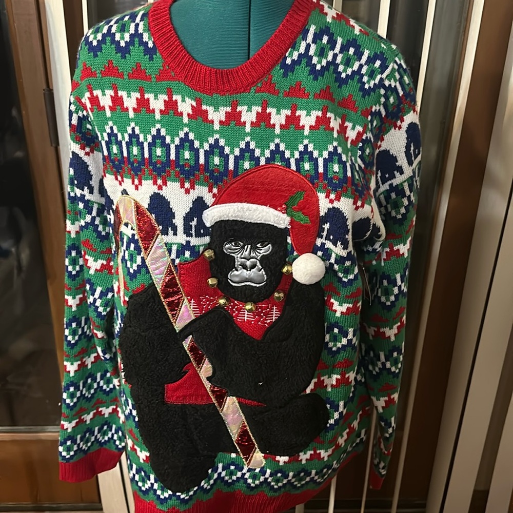 Holiday time nwt ugly sweater size large with bells